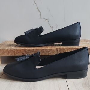 Aldo Tassel Loafers Womens 7.5 Black Classic